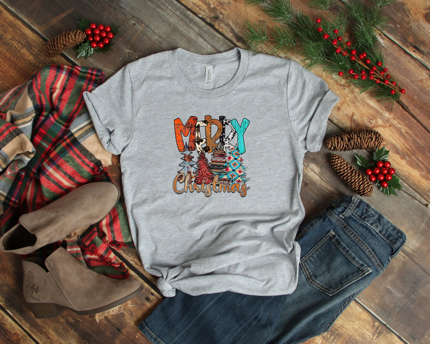 Western Merry Christmas Shirt, Christmas Shirts