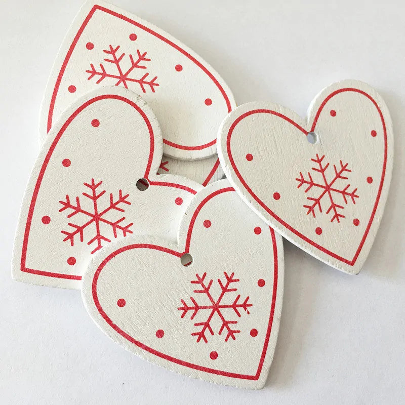 New Year and Christmas Wood Ornaments