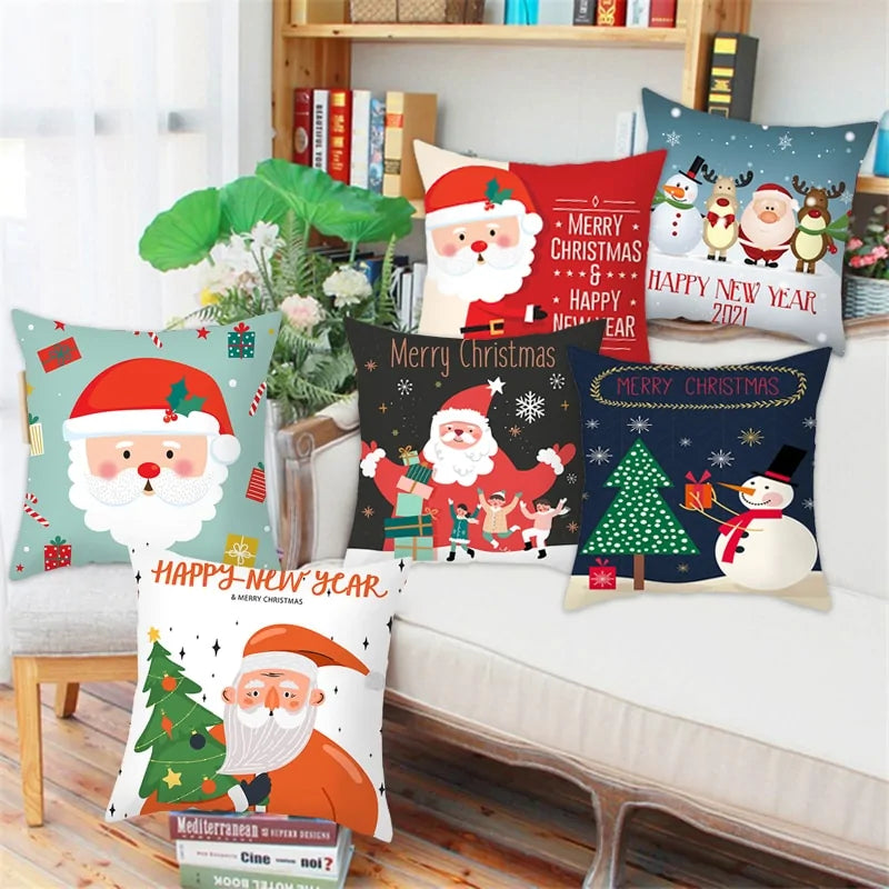 Cartoon Christmas Pillow Cover